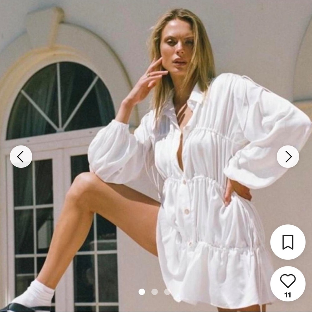 Sabo Luxe White Shirt Dress